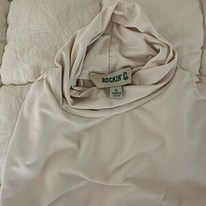 Rockin' C Women's Cream Cowl Neck Bodysuit